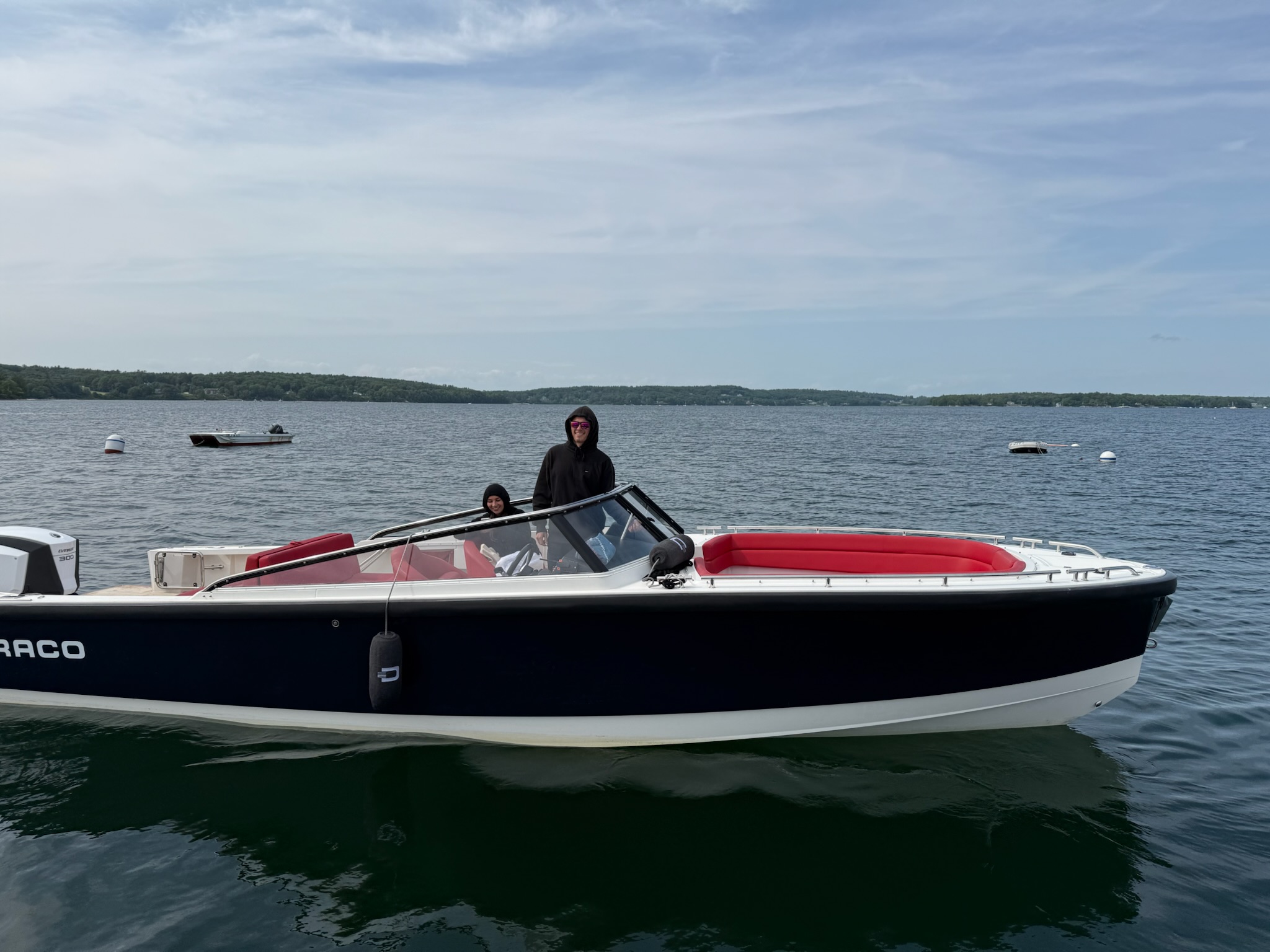 The Draco on the water with passengers